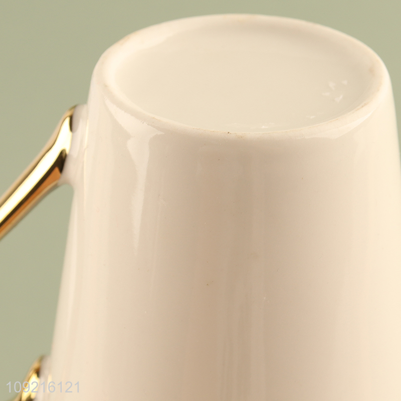 Hot selling home ceramic water cup coffee cup with handle