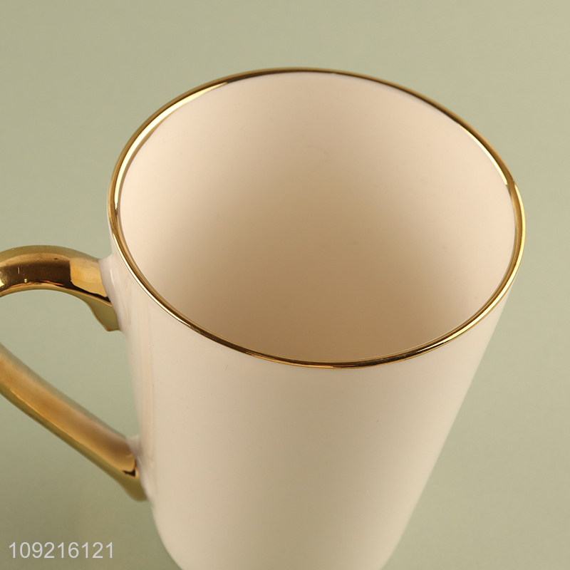 Hot selling home ceramic water cup coffee cup with handle