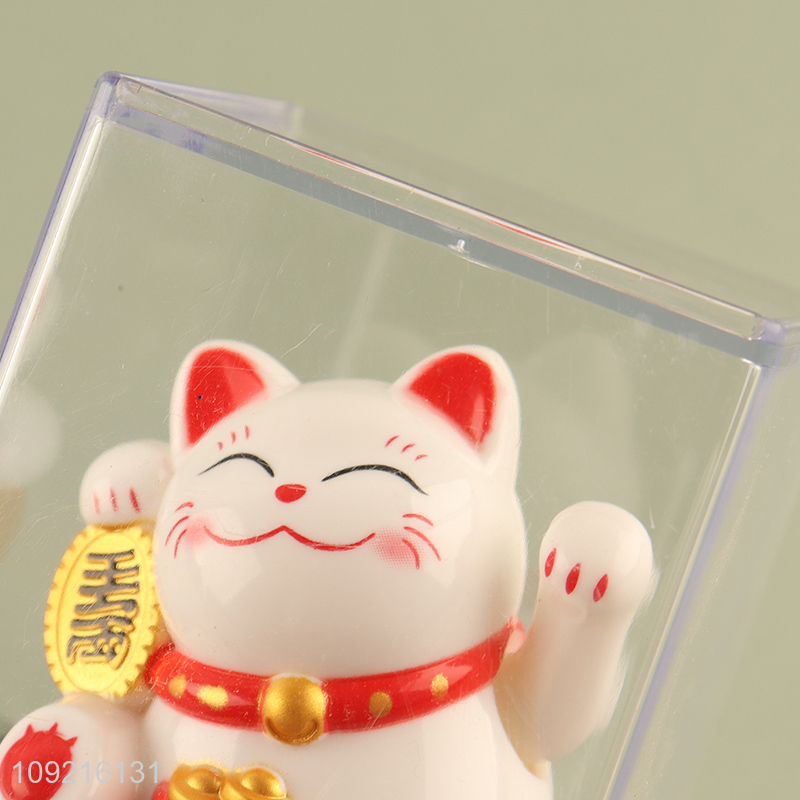 Yiwu market solar power waving hand cat lucky cat for decoration