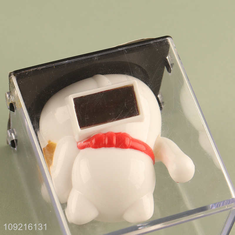 Yiwu market solar power waving hand cat lucky cat for decoration