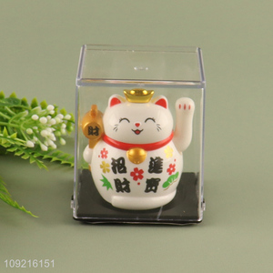 Good selling decorative solar power waving hand cat lucky cat wholesale