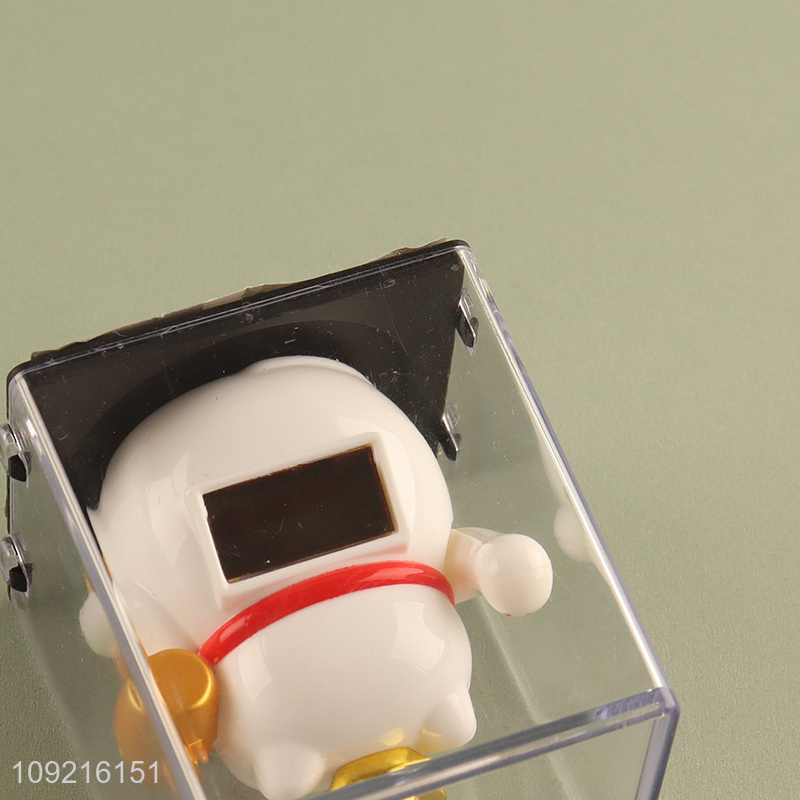 Good selling decorative solar power waving hand cat lucky cat wholesale