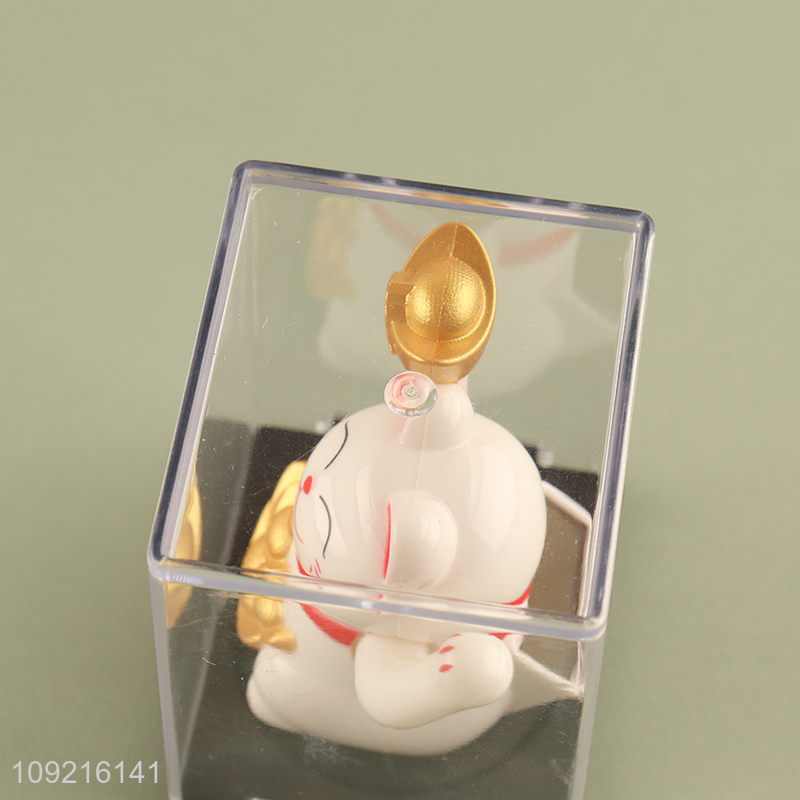 New arrival restaurant decoration solar power waving hand cat lucky cat