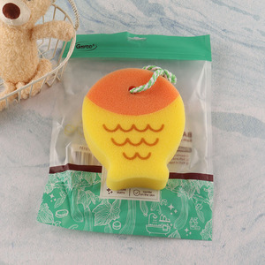 New arrival fish shape soft bath sponge shower sponge