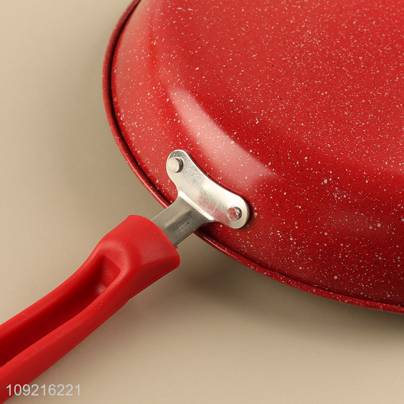 Popular products round 26cm kitchen cookware frying pan with pp handle