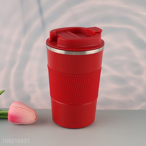 Factory price red 380ml stainless steel insulated vacuum cup for sale