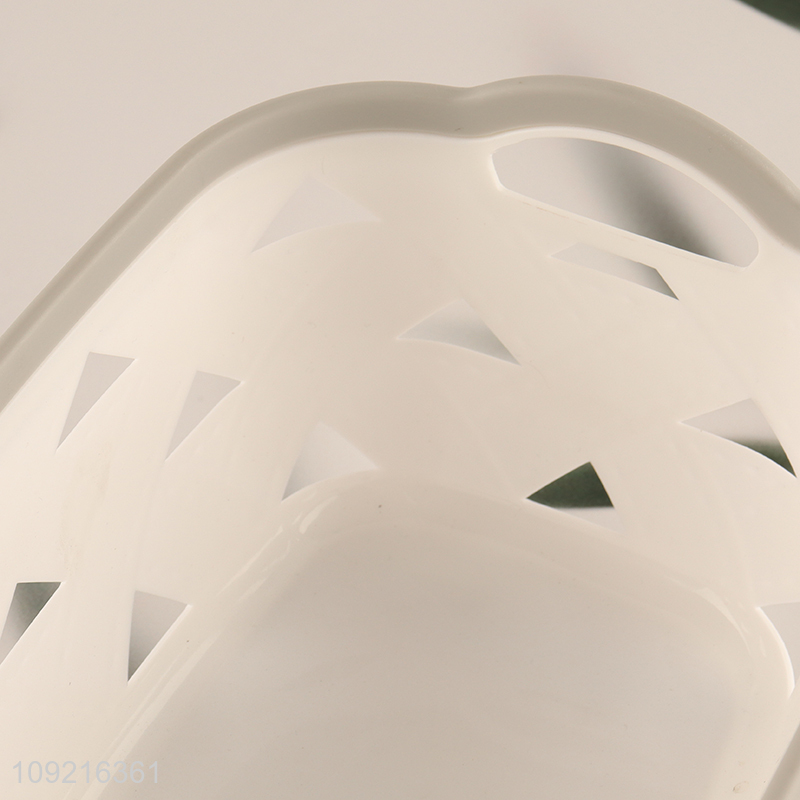 Top selling multicolor pp hollow storage basket with handle