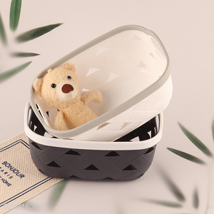 Top selling multicolor pp hollow storage basket with handle
