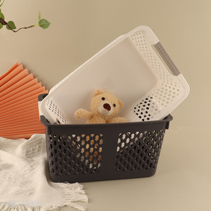 Best selling multicolor pp hollow storage basket with handle