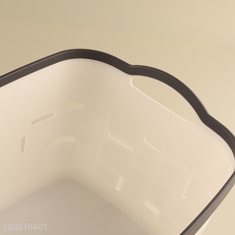 Good selling home pp hollow storage basket with handle
