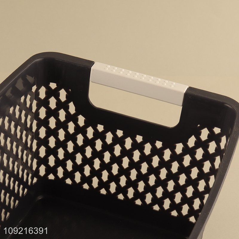 Best selling multicolor pp hollow storage basket with handle