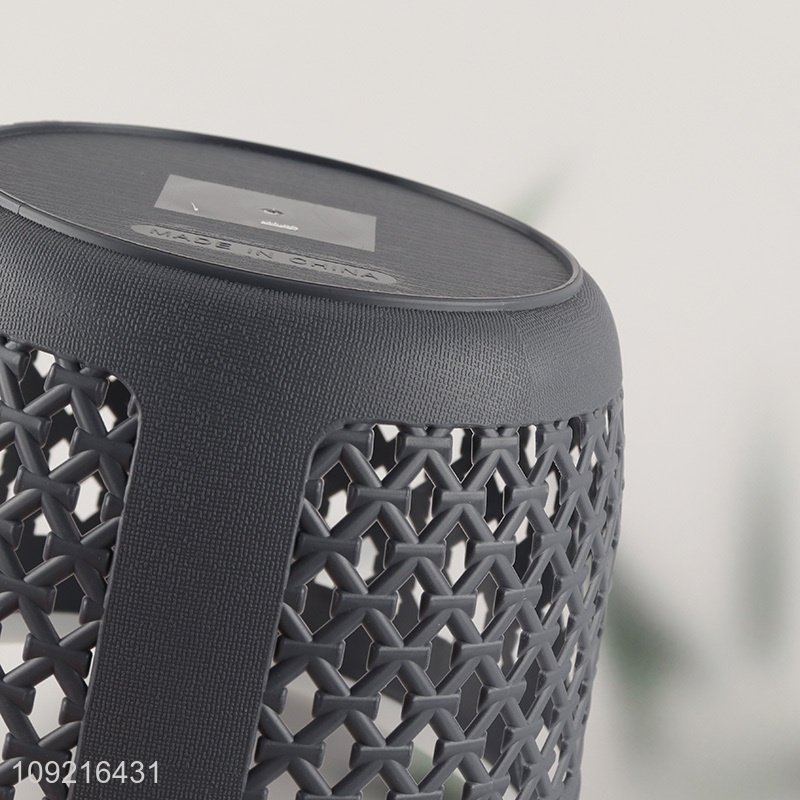 China wholesale round pp hollow storage basket with handle