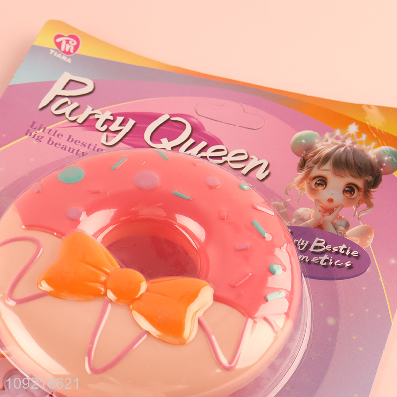 Good selling donut shape kids beauty toys cosmetic toys pretend play toys