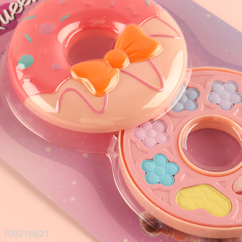 Good selling donut shape kids beauty toys cosmetic toys pretend play toys