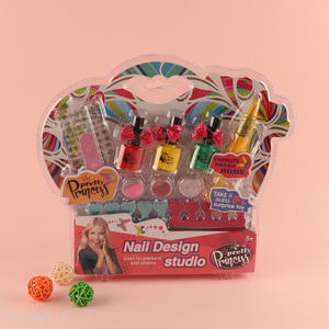 Most popular kids girls makeup toys nail decoration toys pretend play toys