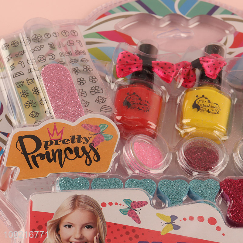 Most popular kids girls makeup toys nail decoration toys pretend play toys