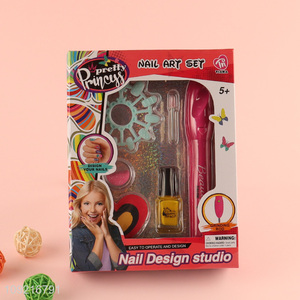 Yiwu market kids girls non-toxic nail art toys pretend play set toys