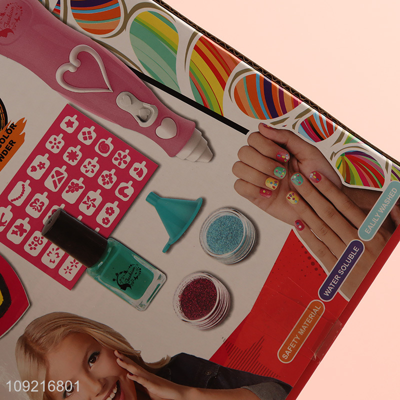 Popular products kids girls pretend play set toys nail art toys set