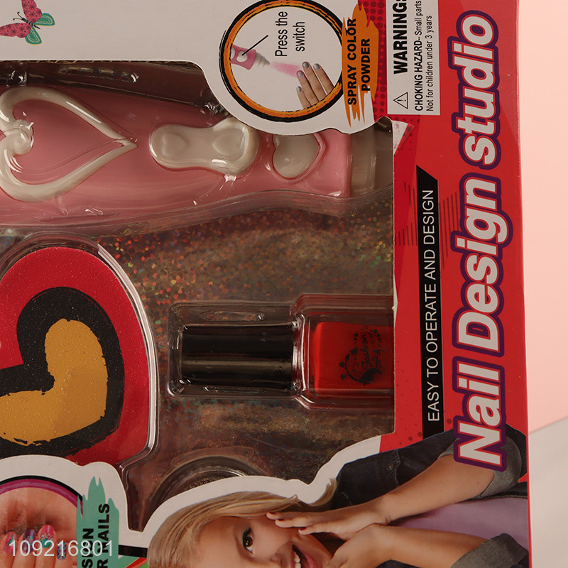 Popular products kids girls pretend play set toys nail art toys set