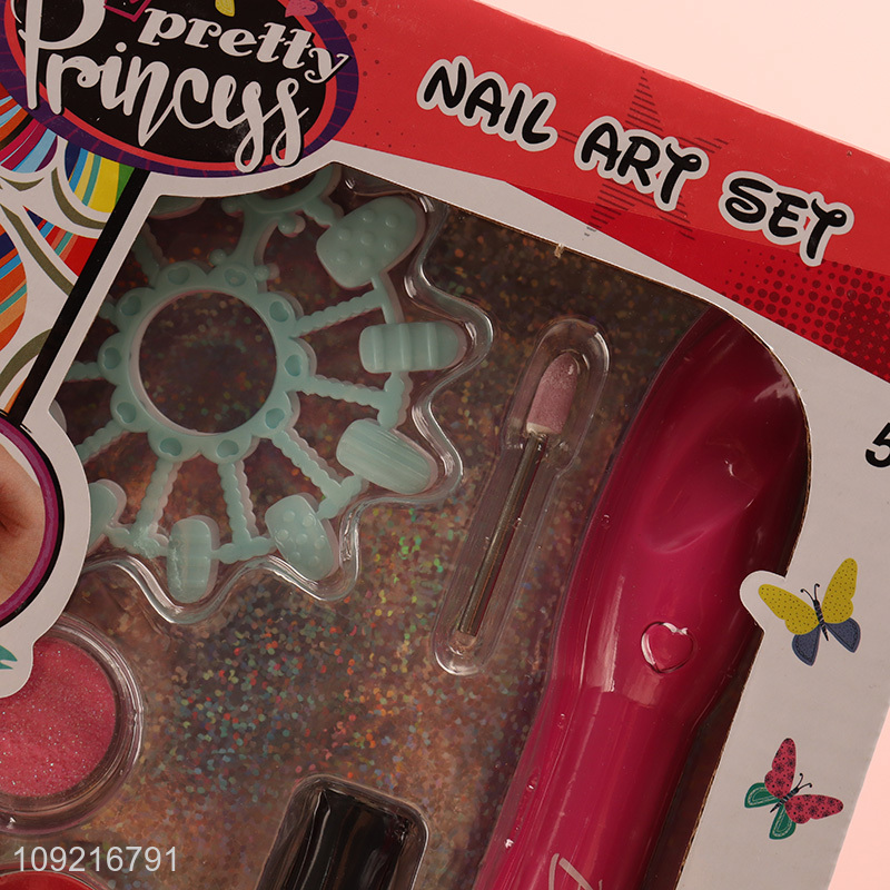 Yiwu market kids girls non-toxic nail art toys pretend play set toys