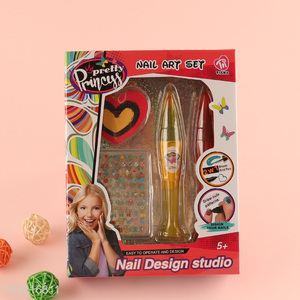 Hot selling creative kids girls pretend play set toys nail art toys