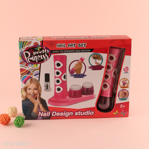 Hot selling girls kids non-toxic nail art toys pretend play set toys