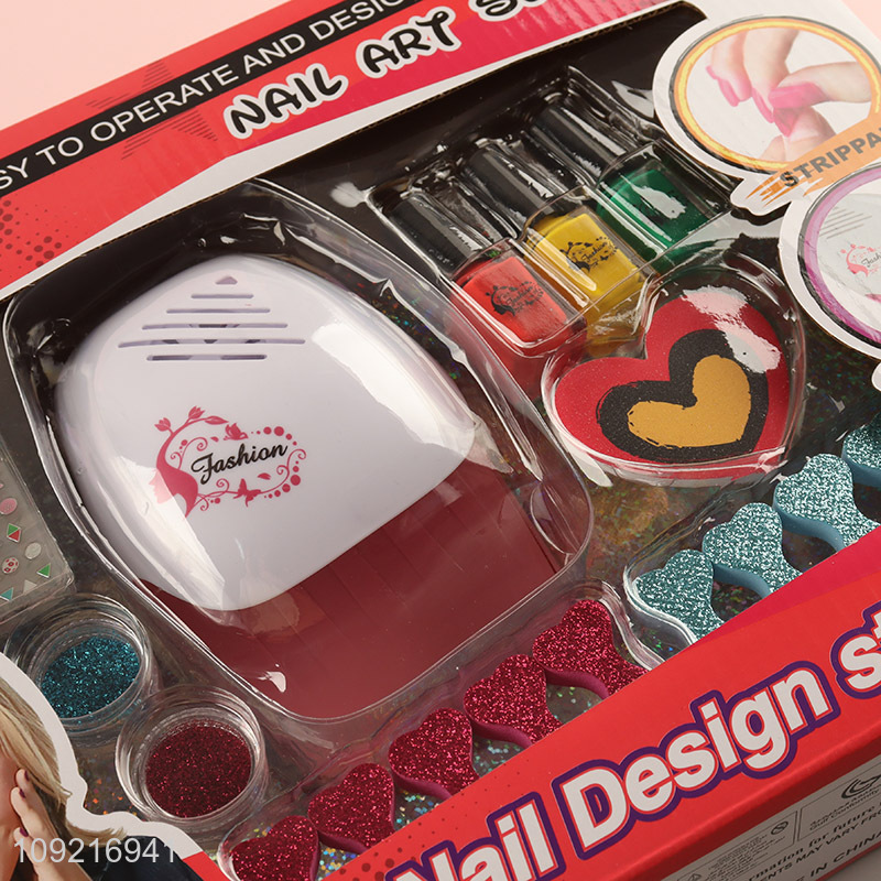 Yiwu market non-toxic children girls nail art toys pretend play toys