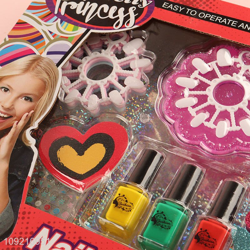 China wholesale girls kids nail art decoration toys pretend play toys