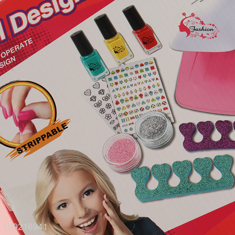 Yiwu market non-toxic children girls nail art toys pretend play toys