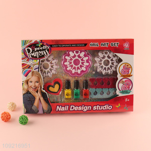 China wholesale girls kids nail art decoration toys pretend play toys