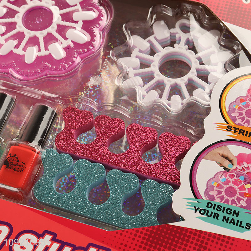 China wholesale girls kids nail art decoration toys pretend play toys