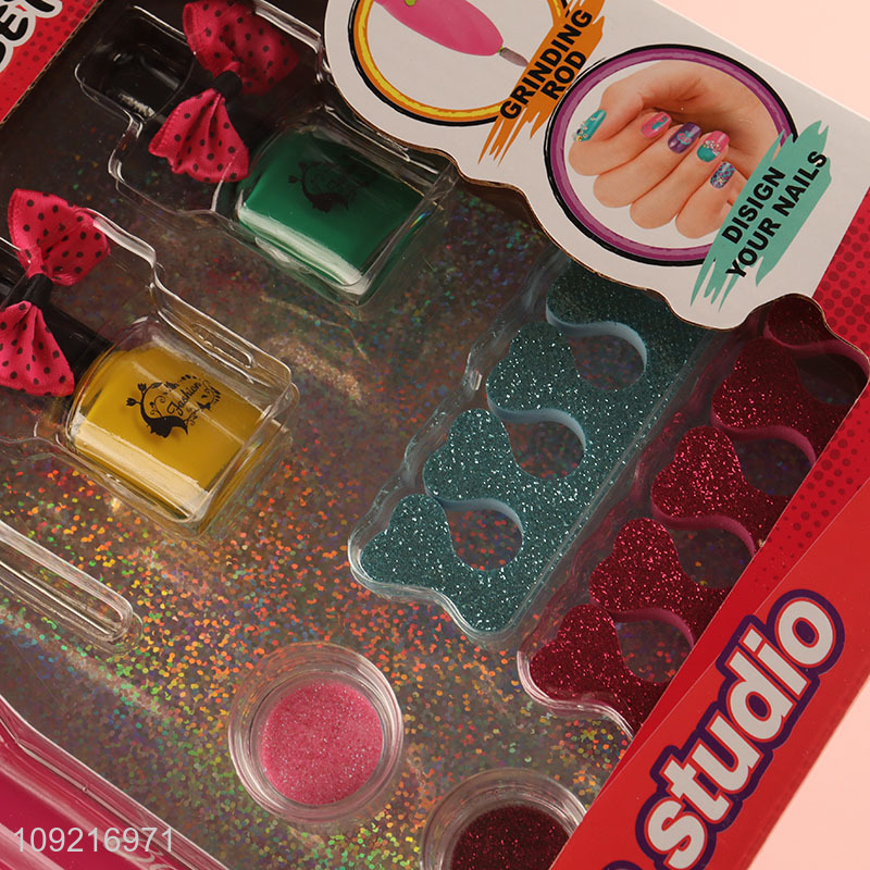 Yiwu market kids girls pretend play toys princess nail art toys
