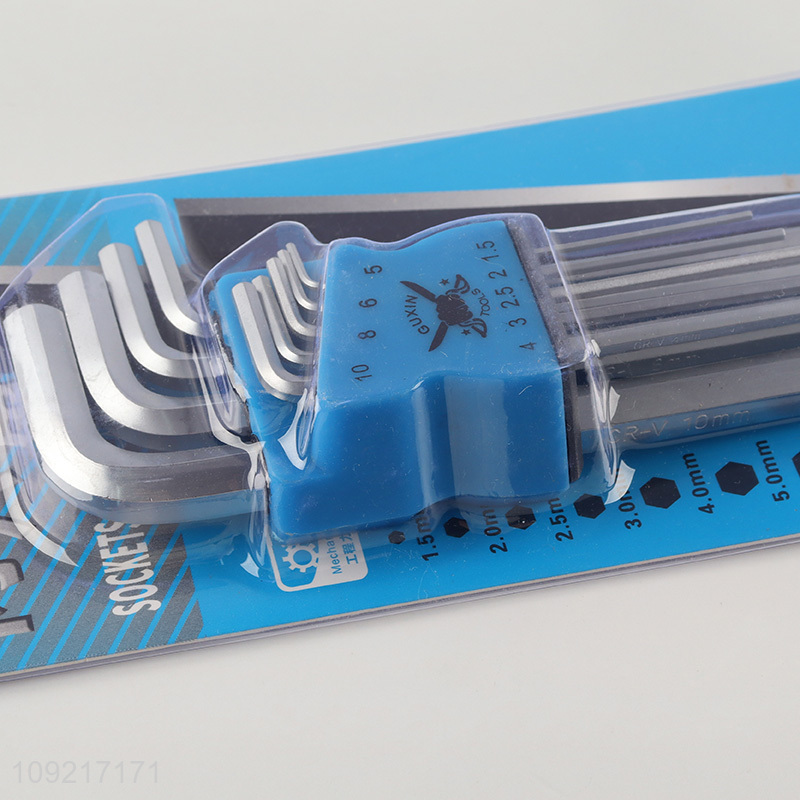 New arrival 9pcs professional hardware tool flat-head hex socket wrench