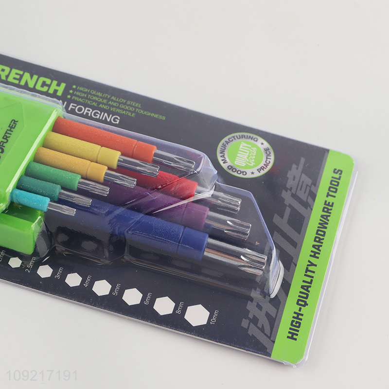 China products 9pcs professional hardware tool inner hex wrench