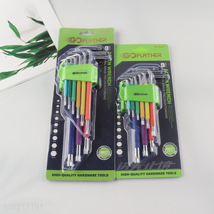 China products 9pcs professional hardware tool inner hex wrench