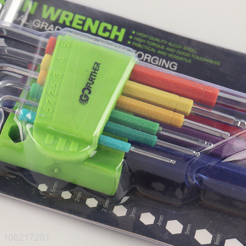 Top selling 9pcs professional ball head hex socket wrench wholesale