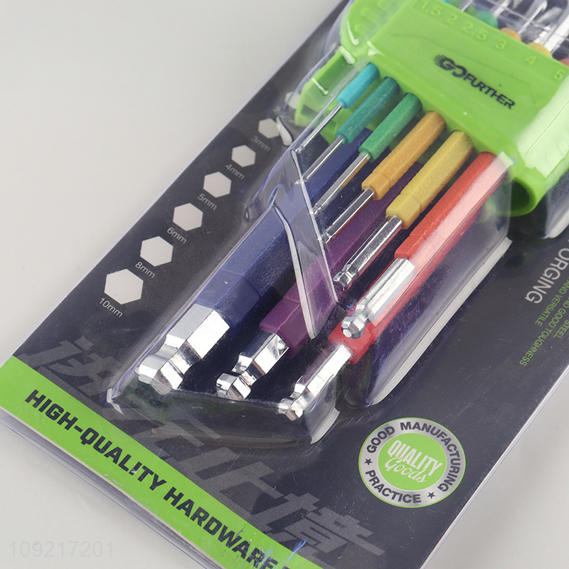 Top selling 9pcs professional ball head hex socket wrench wholesale