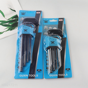 Yiwu market 9pcs hardware tool ball head hex socket wrench set