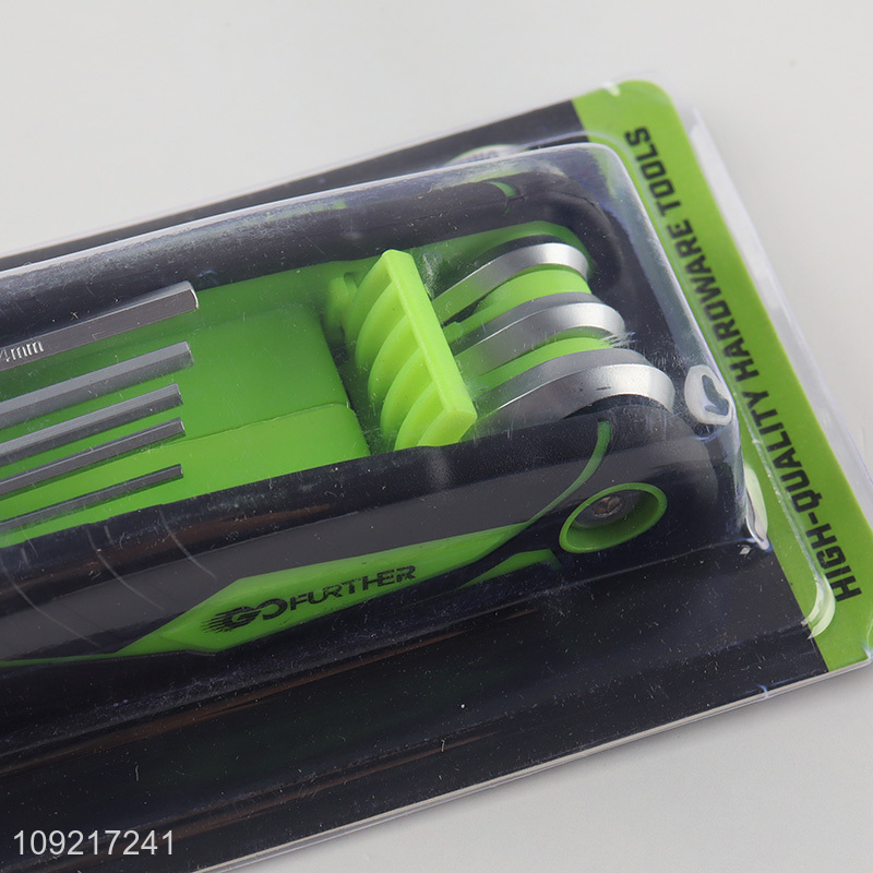 New product folding hex socket wrench set industrial grade hardware tool