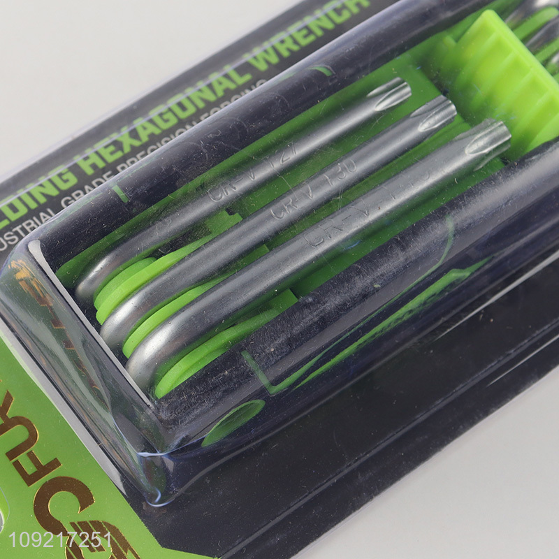 Factory price professional folding inner hex wrench set for sale