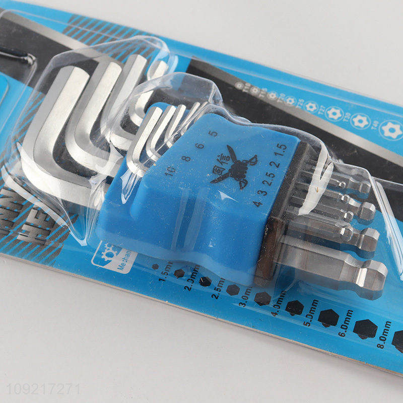 Hot products 9pcs professional hand tool inner hex wrench set