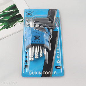 Hot products 9pcs professional hand tool inner hex wrench set