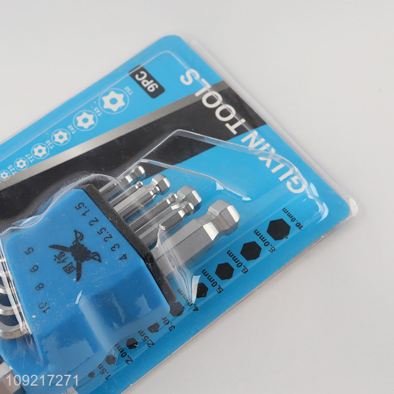 Hot products 9pcs professional hand tool inner hex wrench set