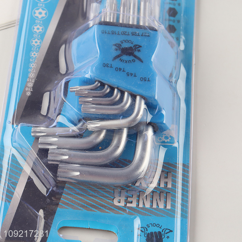 Low price 9pcs professional hardware tool inner hex wrench set