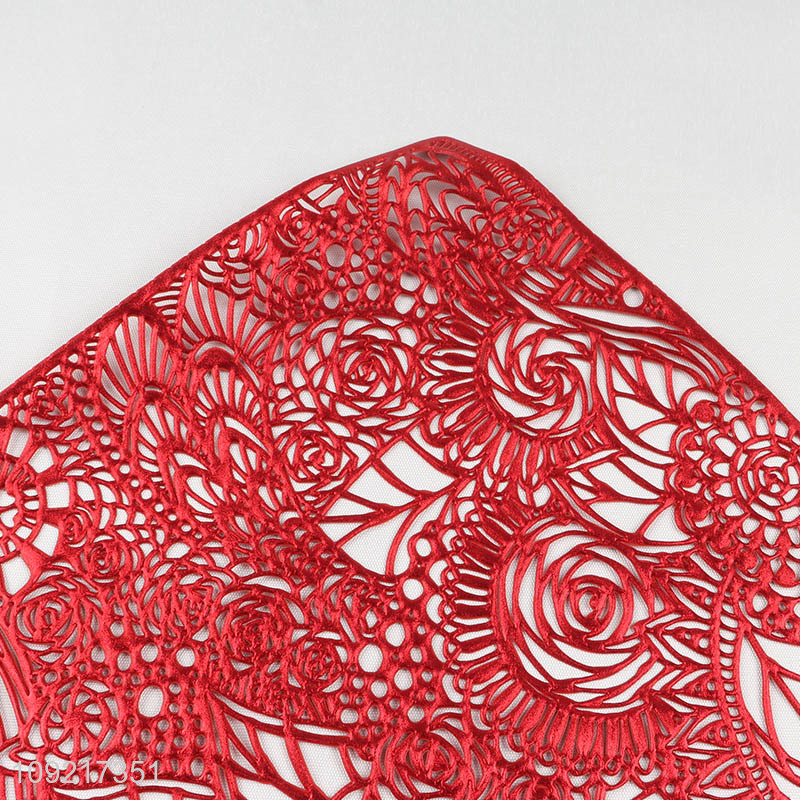 High Quality Heart Shaped Place Mats Non-Slip Washable Decorative Placemats