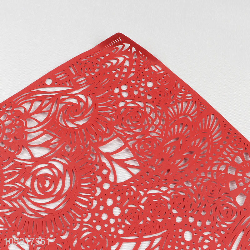 High Quality Heart Shaped Place Mats Non-Slip Washable Decorative Placemats