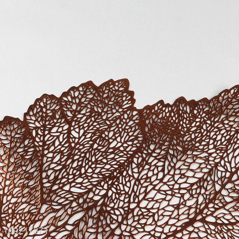 Wholesale Leaf Shaped Hollow Out Table Place Mats for Holiday Party Decor