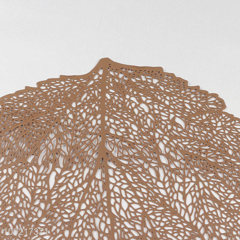 Wholesale Leaf Shaped Hollow Out Table Place Mats for Holiday Party Decor