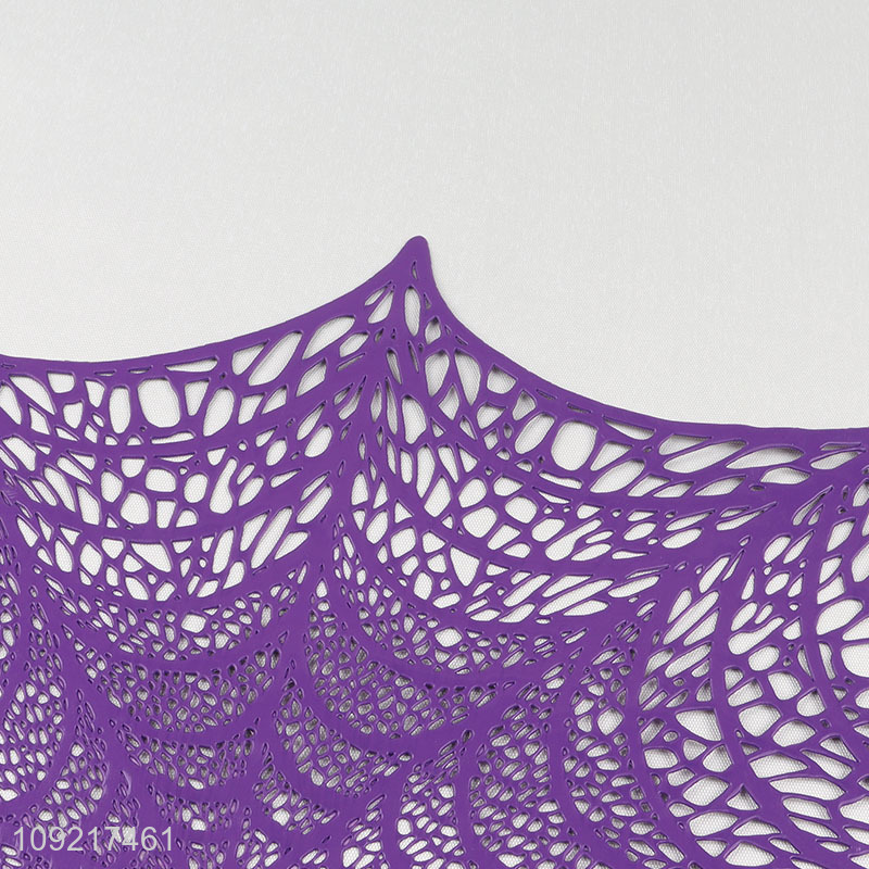 Wholesale Halloween Spider Web Place Mats Heat Resistant Non-Slip Table Mats