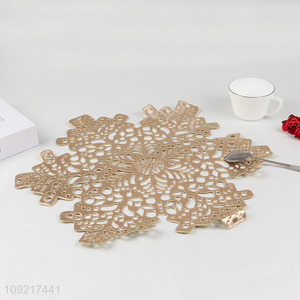 High Quality Snowflake Placemats Hollow Out Placemats for Christmas Table Decor